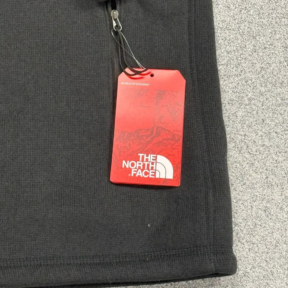 The North Face Mens Black Heather Sweater Fleece Jacket M New With Tags‎